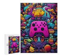 Puzzle pour Adolescents 500 PCS Vibrant Gaming Controller Artwork -120 Puzzle pour Adultes - Jeu Manuel - Décoration Murale - Cadeaux Uniques pour Anniversaire Et Noël 500 PCS