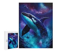 Puzzle pour Adolescents 500 PCS Whale in Space Art Print-2 Puzzles pour Adultes - Jeu Éducatif Anti-Stress Et Défi Unique 500 PCS