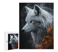 Puzzle pour Adolescents 500 PCS White Wolf in Smoke Puzzle pour Adultes - Jeu Manuel - Décoration Murale - Difficile Et Stimulant 500 PCS