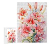 Puzzle pour Adolescents 500 PCS Wild Lilies Flower Lily Puzzles pour Adolescents - Jouets Anti-Stress - Améliore La Mémoire - Idéal comme Cadeau 500 PCS