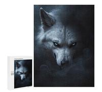 Puzzle pour Adolescents 500 PCS Wild White Wolf Halloween Puzzle pour Adultes - Jeu Manuel - Décoration Murale - Difficile Et Stimulant 500 PCS