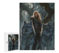 Puzzle pour Adolescents 500 PCS Wolf Warrior in Enchanted Forest Puzzles pour Adultes Découpe De Précision Stimule Le Cerveau Jeu Amusant Et Stimulant pour Toute La Famille 500 PCS