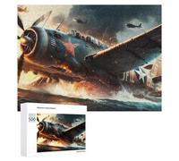 Puzzle pour Adolescents 500 PCS World War II Aircraft Battle Scene-2 Puzzle pour Adultes - Jeu Manuel - Décoration Murale - Cadeaux Uniques pour Anniversaire Et Noël 500 PCS