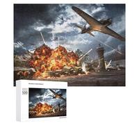 Puzzle pour Adolescents 500 PCS World War II Battle Scene Puzzle pour Adultes - Jeu Manuel - Décoration Murale - Cadeaux Uniques pour Anniversaire Et Noël 500 PCS