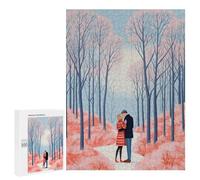 Puzzle pour adolescents 500 pièces flocons de neige et baisers puzzles anti-stress pour adolescents, favorise la mémoire, 500 pièces