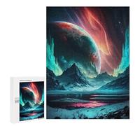 Puzzle pour adolescents 500 pièces Magical Aurora Mountain Puzzle pour adolescents Jouets anti-stress Amélioration de la mémoire 500 pièces