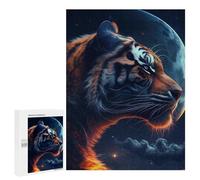 Puzzle pour adolescents 500 pièces Mystic Tiger Moon Puzzles pour adultes Jeux de relaxation Difficile Cadeau d'anniversaire unique 500 pièces