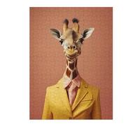 Puzzle pour Adolescents 52x38cm/1000pcs 80s Style Giraffe Puzzle pour Adultes - Jouets Anti-Stress - Analyse Et Logique - Cadeaux pour Réduire Le Stress 52x38cm/1000pcs
