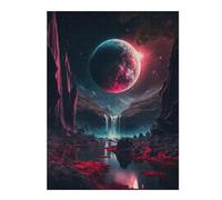 Puzzle pour Adolescents 52x38cm/1000pcs Alien Waterfall Planet Puzzles pour Adolescents - Décoration Murale - Améliore La Mémoire - Cadeaux De Noël Et d'anniversaire 52x38cm/1000pcs