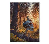 Puzzle pour Adolescents 52x38cm/1000pcs Android and Music Skull Puzzles pour Adolescents - Décoration Murale - Améliore La Mémoire - Cadeaux De Noël Et d'anniversaire 52x38cm/1000pcs