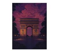 Puzzle pour Adolescents 52x38cm/1000pcs Arc De Triomphe at Dusk Puzzle pour Adultes, Jeu Familial, Défi Difficile, Cadeaux De Noël Et d'anniversaire 52x38cm/1000pcs