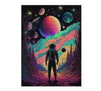 Puzzle pour Adolescents 52x38cm/1000pcs Astronaut in A Cosmic Forest Puzzle pour Adultes Jeux Relaxants Décoration Parfaite Difficile À Compléter 52x38cm/1000pcs
