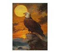 Puzzle pour Adolescents 52x38cm/1000pcs Bald Eagle Sunset Puzzle pour Adultes, Jouet, Décoration Murale, Défi Difficile, Activités Amusantes À La Maison 52x38cm/1000pcs