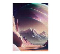 Puzzle pour Adolescents 52x38cm/1000pcs Big Moon Fantasy Planet Jeu De Réflexion pour Adultes, Amusant Et Humoristique, pour Stimuler Votre Cerveau 52x38cm/1000pcs
