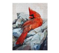 Puzzle pour Adolescents 52x38cm/1000pcs Cardinal Bird Watercolor Art Puzzle pour Adultes, Jouet, Décoration Murale, Défi Difficile, Activités Amusantes À La Maison 52x38cm/1000pcs