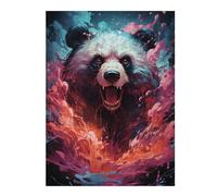 Puzzle pour Adolescents 52x38cm/1000pcs Colorful Bear Splash Art Puzzle Adulte Anti-Stress, Décoration Murale, Idéal comme Cadeau pour Toute La Famille 52x38cm/1000pcs