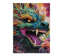 Puzzle pour Adolescents 52x38cm/1000pcs Colorful Dragon Illustration-3 Jeu De Puzzle pour Adultes - Casse-tête - Décoration Parfaite - Interaction Parent-Enfant 52x38cm/1000pcs