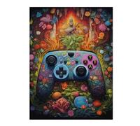 Puzzle Pour Adolescents 52x38cm/1000pcs Colorful Fantasy Controller Artwork Puzzle Pour Adultes Jeux Amusants Vacances À La Maison Cadeaux Pour Passer Le Temps Entre Amis Et En Famille 52x38cm/1000pcs
