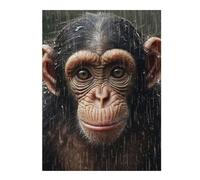 Puzzle pour Adolescents 52x38cm/1000pcs Cute Wet Chimpanzee Puzzle Anti-Stress - Analyse Et Logique - Niveau Difficile Et Stimulant 52x38cm/1000pcs