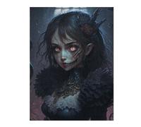 Puzzle pour Adolescents 52x38cm/1000pcs Dark Gothic Portrait Puzzles pour Adolescents Jeux Relaxants Course De Vitesse Manuelle Difficile Et Stimulant 52x38cm/1000pcs