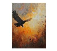 Puzzle pour Adolescents 52x38cm/1000pcs Eagle in Flight Oil Painting Puzzle pour Adultes, Jouet, Décoration Murale, Défi Difficile, Activités Amusantes À La Maison 52x38cm/1000pcs