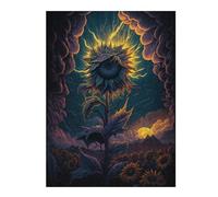 Puzzle pour Adolescents 52x38cm/1000pcs Electric Sunflower Field Puzzle Anti-Stress, Jouet Idéal pour Se Détendre Pendant Les Vacances À La Maison, Parfait comme Cadeau 52x38cm/1000pcs
