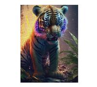 Puzzle pour Adolescents 52x38cm/1000pcs Electric Tiger in Jungle Puzzles pour Adultes Jeu De Réflexion Course De Vitesse Interaction Parent-Enfant 52x38cm/1000pcs