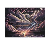 Puzzle pour Adolescents 52x38cm/1000pcs Enchanted Swan Storms Over Lake Puzzle À Monter Soi-même - Jouets pour Améliorer La Mémoire - Cadeaux Uniques pour Un Anniversaire Ou Noël 52x38cm/1000pcs