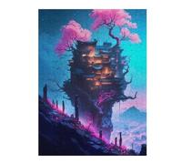 Puzzle pour Adolescents 52x38cm/1000pcs Ethereal Sakura Serenity Puzzles pour Adolescents - Décoration Murale - Améliore La Mémoire - Cadeaux De Noël Et d'anniversaire 52x38cm/1000pcs