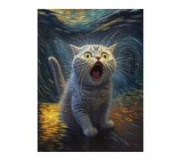 Puzzle pour Adolescents 52x38cm/1000pcs Funny Cat Puzzle pour Adultes Jeu Manuel Défi Difficile Jeu Stimulant Cadeaux 52x38cm/1000pcs
