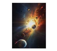 Puzzle pour Adolescents 52x38cm/1000pcs Galactic Collision Planets in Motion Jeu De Réflexion pour Adultes, Amusant Et Humoristique, pour Stimuler Votre Cerveau 52x38cm/1000pcs