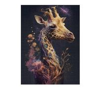 Puzzle pour Adolescents 52x38cm/1000pcs Galactic Giraffe A Cosmic Portrait Puzzle pour Adultes Jeux Amusants Vacances À La Maison Cadeaux pour Passer Le Temps Entre Amis Et en Famille 52x38cm/1000pcs