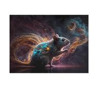 Puzzle pour Adolescents 52x38cm/1000pcs Galactic Rat Cosmic Tail Puzzles pour Adultes Jeu De Réflexion Course De Vitesse Interaction Parent-Enfant 52x38cm/1000pcs