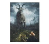 Puzzle pour Adolescents 52x38cm/1000pcs Giant Goat in Misty Forest Puzzle pour Adultes - Jouets À Monter Soi-même - Défi Difficile - Cadeaux De Noël Et d'anniversaire 52x38cm/1000pcs