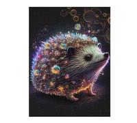 Puzzle pour Adolescents 52x38cm/1000pcs Glowing Hedgehog Artwork Puzzle pour Adultes Jeux Relaxants Décoration Parfaite Difficile À Compléter 52x38cm/1000pcs