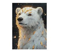 Puzzle pour Adolescents 52x38cm/1000pcs Golden Polar Bear Animal Puzzle Anti-Stress - Analyse Et Logique - Niveau Difficile Et Stimulant 52x38cm/1000pcs