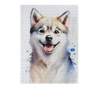 Puzzle pour Adolescents 52x38cm/1000pcs Happy Watercolor Dog Art Print Puzzle Anti-Stress - Analyse Et Logique - Niveau Difficile Et Stimulant 52x38cm/1000pcs