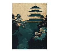 Puzzle pour Adolescents 52x38cm/1000pcs Japanese Pagoda Landscape Kintsugi Puzzle Adulte, Jouet, Décoration Murale, Difficile, Difficile, Cadeaux Uniques pour Anniversaire Et Noël 52x38cm/1000pcs