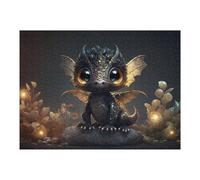 Puzzle pour Adolescents 52x38cm/1000pcs Magical Baby Dragon in Enchanted Forest -5 Jeu De Puzzle pour Adultes - Casse-tête - Décoration Parfaite - Interaction Parent-Enfant 52x38cm/1000pcs