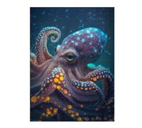 Puzzle pour Adolescents 52x38cm/1000pcs Magical Octopus Fantasy Puzzle pour Adultes Jeu Manuel Défi Difficile Jeu Stimulant Cadeaux 52x38cm/1000pcs