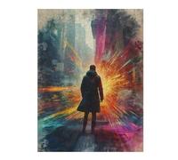 Puzzle pour Adolescents 52x38cm/1000pcs Man Facing Bright Future Puzzle pour Adultes - Jouets À Monter Soi-même - Défi Difficile - Cadeaux De Noël Et d'anniversaire 52x38cm/1000pcs