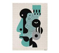 Puzzle pour Adolescents 52x38cm/1000pcs Minimalist Abstract Face - Modern Geometric Art Jeu De Puzzle Pratique : Analyse Et Logique, Cadeaux De Noël Et d'anniversaire 52x38cm/1000pcs