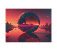 Puzzle pour Adolescents 52x38cm/1000pcs Mystical Planet Reflection Puzzle Adulte Anti-Stress, Décoration Murale, Idéal comme Cadeau pour Toute La Famille 52x38cm/1000pcs
