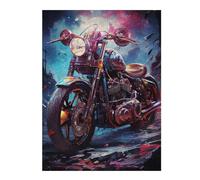 Puzzle pour Adolescents 52x38cm/1000pcs Neon Motorcycle Dreamscape Puzzles pour Adultes Jeux Relaxants Difficulté Difficile Cadeaux Uniques d'anniversaire Et De Noël 52x38cm/1000pcs