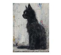 Puzzle pour Adolescents 52x38cm/1000pcs Noir Feline Grace Puzzle pour Adultes, Jouet, Décoration Murale, Défi Difficile, Activités Amusantes À La Maison 52x38cm/1000pcs