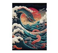 Puzzle pour Adolescents 52x38cm/1000pcs Oceanic Serpent Rising Jeu De Puzzle pour Adultes - Casse-tête - Décoration Parfaite - Interaction Parent-Enfant 52x38cm/1000pcs
