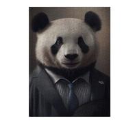Puzzle pour Adolescents 52x38cm/1000pcs Panda Suit Business Jeu De Réflexion pour Adultes, Amusant Et Humoristique, pour Stimuler Votre Cerveau 52x38cm/1000pcs