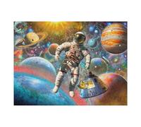 Puzzle pour Adolescents 52x38cm/1000pcs Pièces De Puzzle Astronaut Floating Among Planets Puzzles pour Adultes Jeu Manuel Décoration Parfaite Défi À Compléter 52x38cm/1000pcs