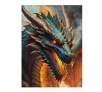 Puzzle pour Adolescents 52x38cm/1000pcs Pièces De Puzzle Head Dragon Fire Puzzles pour Adultes, Jouet, Décoration Murale, Améliore La Mémoire, Difficile À Compléter 52x38cm/1000pcs