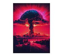 Puzzle pour Adolescents 52x38cm/1000pcs Pièces De Puzzle Nuclear Bomb Illustration Puzzles pour Adultes, Jouet, Décoration Murale, Améliore La Mémoire, Difficile À Compléter 52x38cm/1000pcs